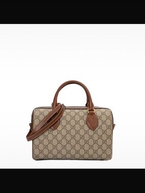 Authentic GUCCI BOSTON handbag shoulder GG Supreme Leather - pre loved